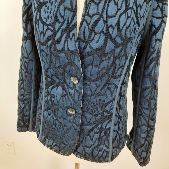 Vtg 90s reversible tapestry blazer - Picture 4 of 13
